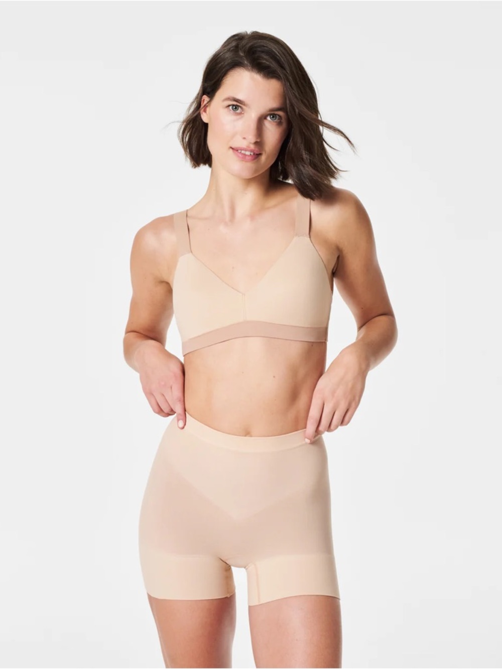 SPANXsculpt Seamless Power Shorty NWT Soft Nude Size S